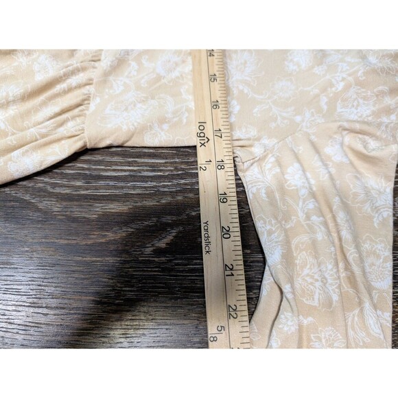 NWT Wonderly Dress Beige Floral Collared Size S 182 - Picture 7 of 8